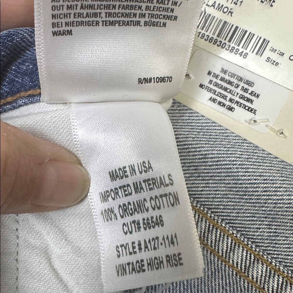 NEW Agolde Vintage Flare High Rise Jeans in Clamor 30 Organic Cotton Made in USA - Picture 14 of 16